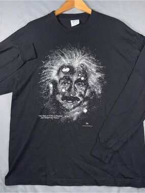 Vintage 1993 Cotton Expressions Space Shirt Mens XL Black Galaxy Graphic Tee